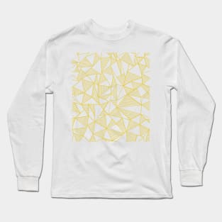 Abstract Lines Yellow Long Sleeve T-Shirt